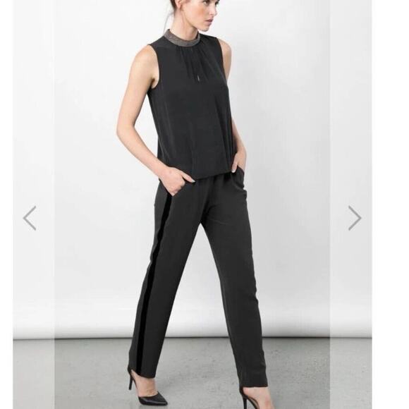 Go Silk Black Utility Skinny Straight Leg Minimalist Classic Dress Pants Size 2 - Picture 1 of 7